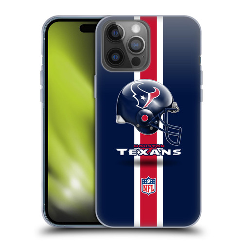 NFL Houston Texans Logo Helmet Soft Gel Case for Apple iPhone 14 Pro Max