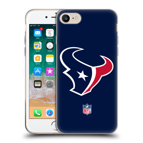 NFL Houston Texans Logo Plain Soft Gel Case for Apple iPhone 7 / 8 / SE 2020 & 2022