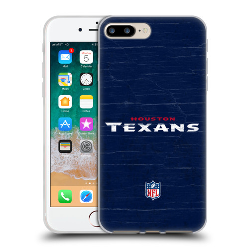 NFL Houston Texans Logo Distressed Look Soft Gel Case for Apple iPhone 7 Plus / iPhone 8 Plus