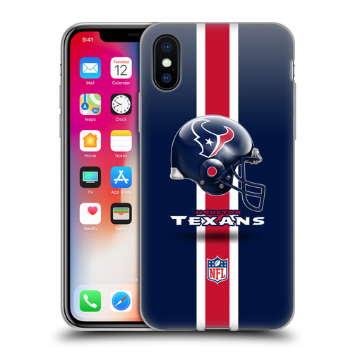 NFL Houston Texans Logo Helmet Soft Gel Case for Apple iPhone X / iPhone XS