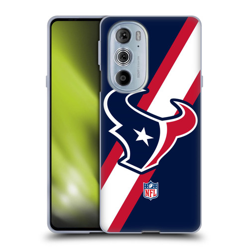 NFL Houston Texans Logo Stripes Soft Gel Case for Motorola Edge X30