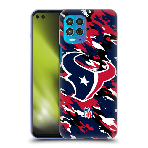 NFL Houston Texans Logo Camou Soft Gel Case for Motorola Moto G100