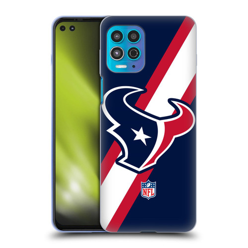 NFL Houston Texans Logo Stripes Soft Gel Case for Motorola Moto G100