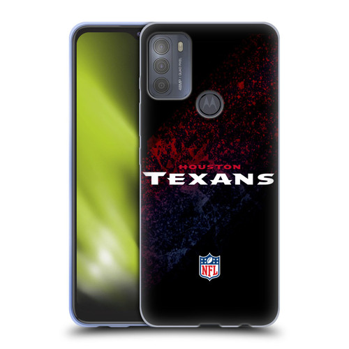 NFL Houston Texans Logo Blur Soft Gel Case for Motorola Moto G50