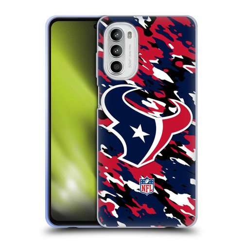 NFL Houston Texans Logo Camou Soft Gel Case for Motorola Moto G52