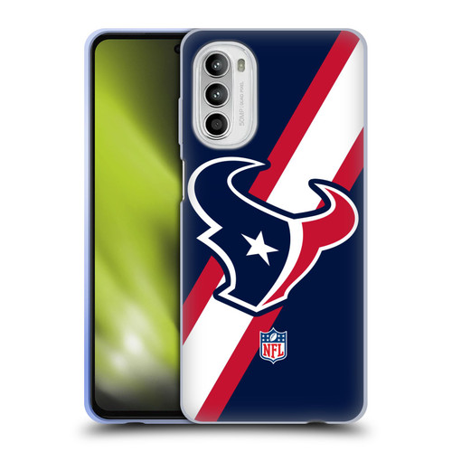 NFL Houston Texans Logo Stripes Soft Gel Case for Motorola Moto G52