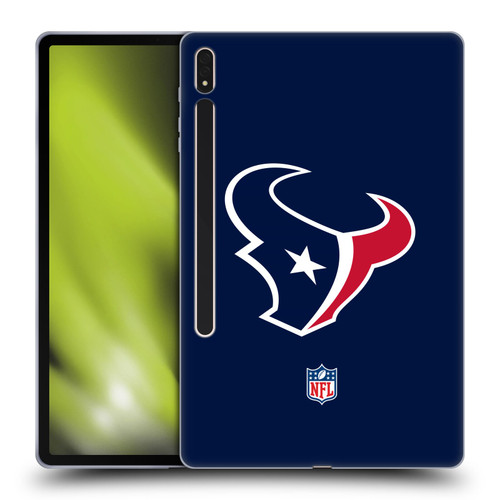 NFL Houston Texans Logo Plain Soft Gel Case for Samsung Galaxy Tab S8 Plus