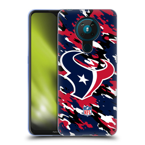 NFL Houston Texans Logo Camou Soft Gel Case for Nokia 5.3