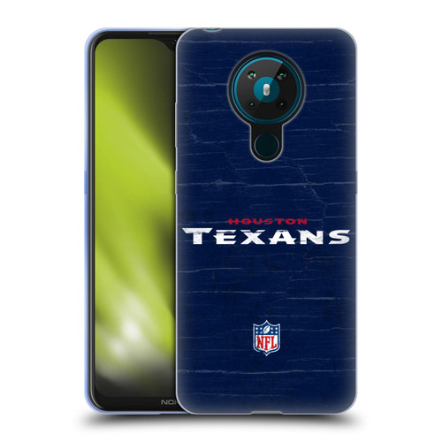 NFL Houston Texans Logo Distressed Look Soft Gel Case for Nokia 5.3