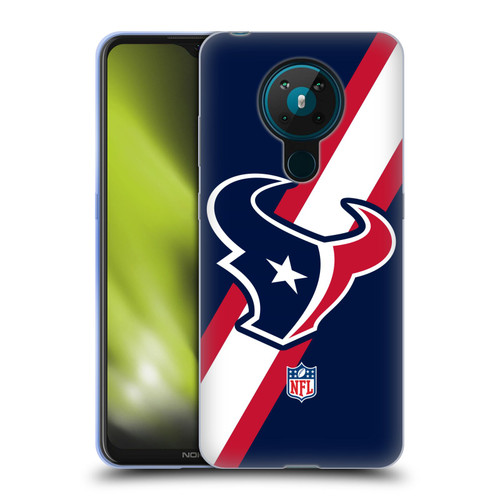 NFL Houston Texans Logo Stripes Soft Gel Case for Nokia 5.3