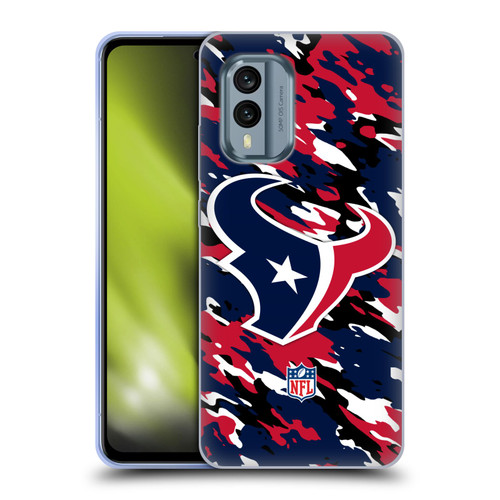 NFL Houston Texans Logo Camou Soft Gel Case for Nokia X30