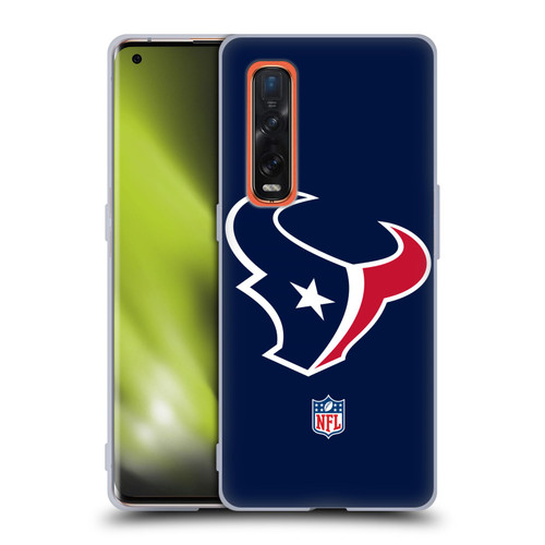 NFL Houston Texans Logo Plain Soft Gel Case for OPPO Find X2 Pro 5G
