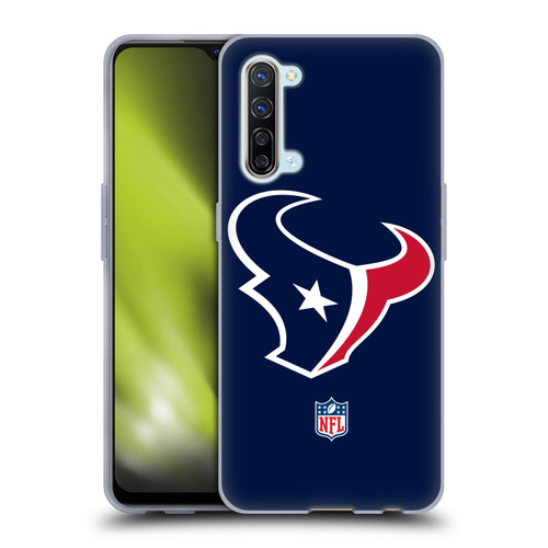 NFL Houston Texans Logo Plain Soft Gel Case for OPPO Find X2 Lite 5G