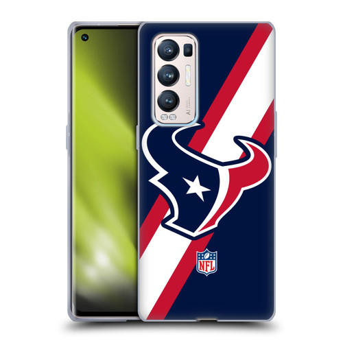 NFL Houston Texans Logo Stripes Soft Gel Case for OPPO Find X3 Neo / Reno5 Pro+ 5G