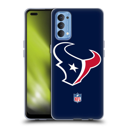 NFL Houston Texans Logo Plain Soft Gel Case for OPPO Reno 4 5G