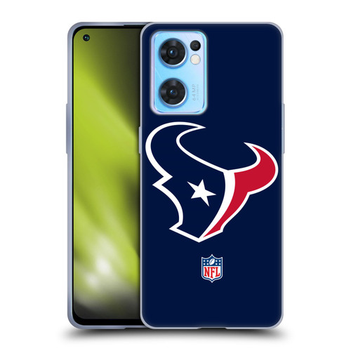 NFL Houston Texans Logo Plain Soft Gel Case for OPPO Reno7 5G / Find X5 Lite