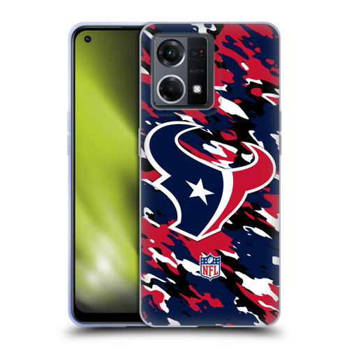 NFL Houston Texans Logo Camou Soft Gel Case for OPPO Reno8 4G