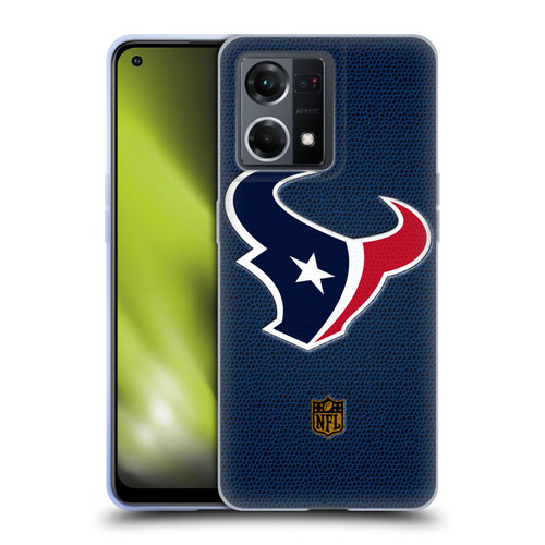 NFL Houston Texans Logo Football Soft Gel Case for OPPO Reno8 4G