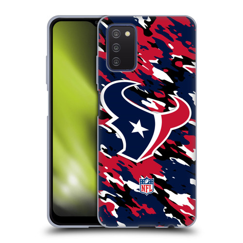 NFL Houston Texans Logo Camou Soft Gel Case for Samsung Galaxy A03s (2021)