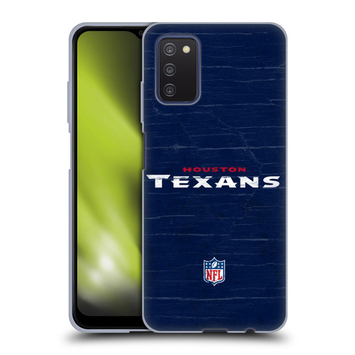 NFL Houston Texans Logo Distressed Look Soft Gel Case for Samsung Galaxy A03s (2021)