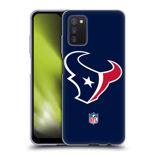 NFL Houston Texans Logo Plain Soft Gel Case for Samsung Galaxy A03s (2021)