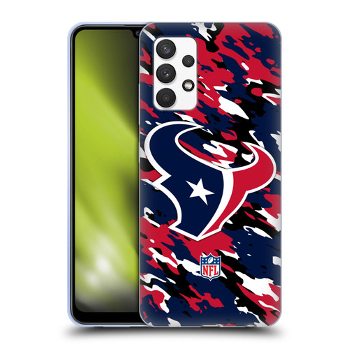 NFL Houston Texans Logo Camou Soft Gel Case for Samsung Galaxy A32 (2021)