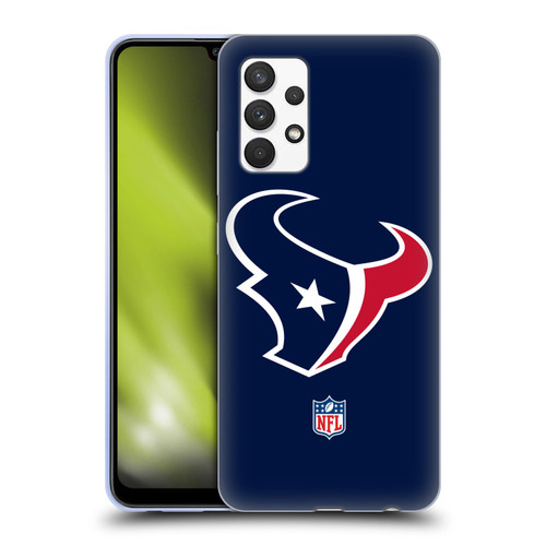 NFL Houston Texans Logo Plain Soft Gel Case for Samsung Galaxy A32 (2021)