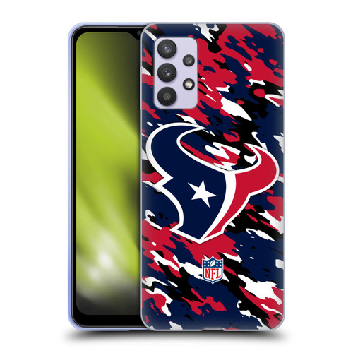 NFL Houston Texans Logo Camou Soft Gel Case for Samsung Galaxy A32 5G / M32 5G (2021)