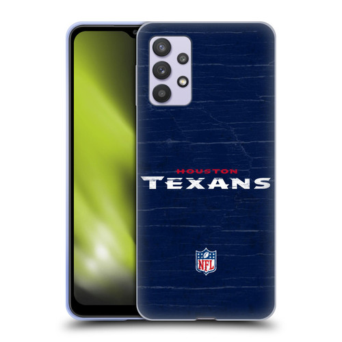 NFL Houston Texans Logo Distressed Look Soft Gel Case for Samsung Galaxy A32 5G / M32 5G (2021)