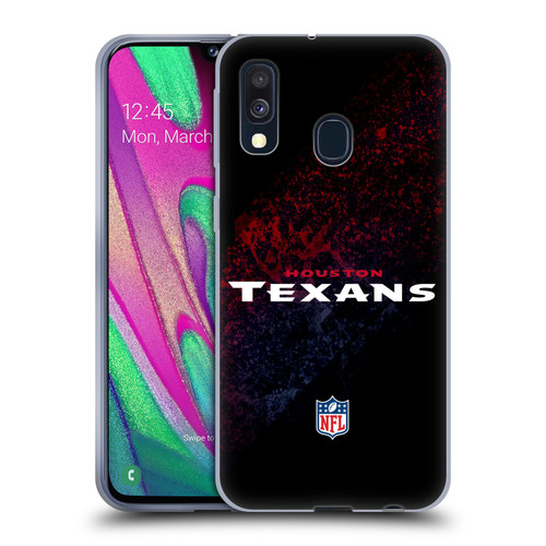 NFL Houston Texans Logo Blur Soft Gel Case for Samsung Galaxy A40 (2019)