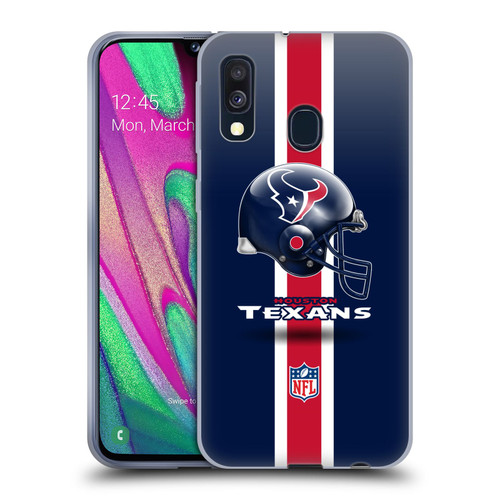 NFL Houston Texans Logo Helmet Soft Gel Case for Samsung Galaxy A40 (2019)