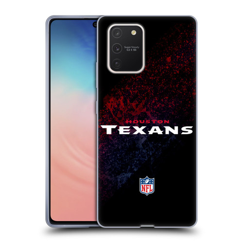 NFL Houston Texans Logo Blur Soft Gel Case for Samsung Galaxy S10 Lite