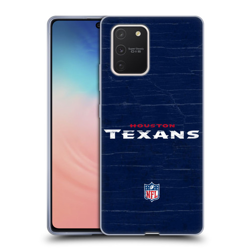 NFL Houston Texans Logo Distressed Look Soft Gel Case for Samsung Galaxy S10 Lite