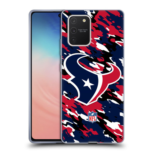 NFL Houston Texans Logo Camou Soft Gel Case for Samsung Galaxy S10 Lite