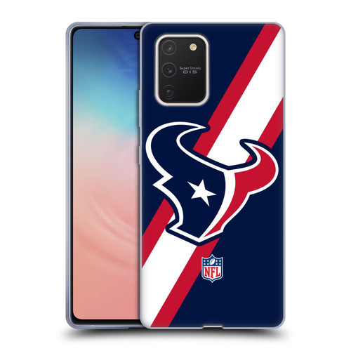 NFL Houston Texans Logo Stripes Soft Gel Case for Samsung Galaxy S10 Lite