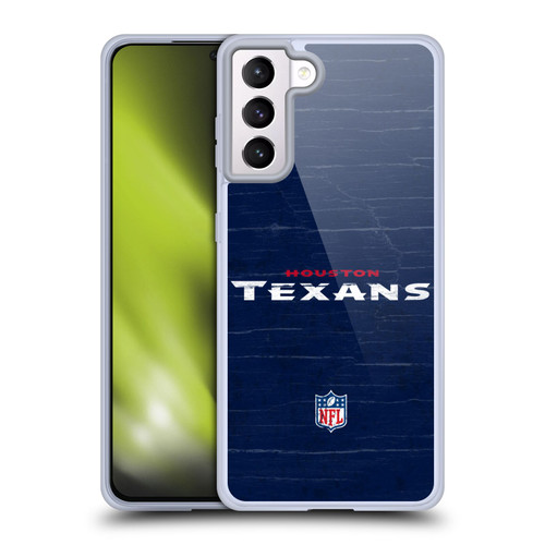 NFL Houston Texans Logo Distressed Look Soft Gel Case for Samsung Galaxy S21+ 5G