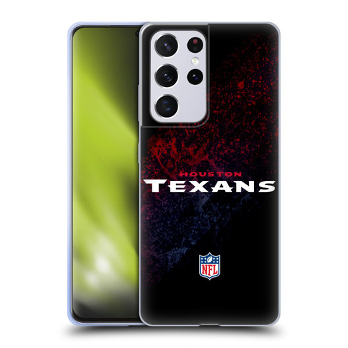 NFL Houston Texans Logo Blur Soft Gel Case for Samsung Galaxy S21 Ultra 5G