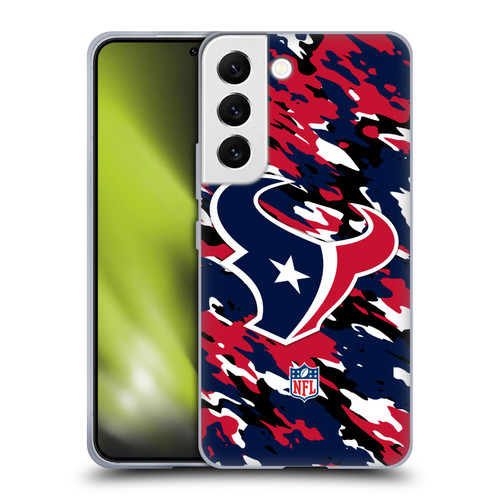 NFL Houston Texans Logo Camou Soft Gel Case for Samsung Galaxy S22 5G