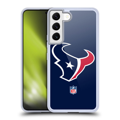 NFL Houston Texans Logo Plain Soft Gel Case for Samsung Galaxy S22 5G