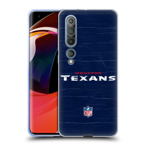 NFL Houston Texans Logo Distressed Look Soft Gel Case for Xiaomi Mi 10 5G / Mi 10 Pro 5G