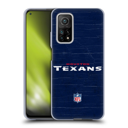 NFL Houston Texans Logo Distressed Look Soft Gel Case for Xiaomi Mi 10T 5G