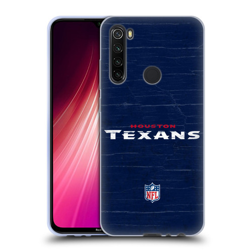 NFL Houston Texans Logo Distressed Look Soft Gel Case for Xiaomi Redmi Note 8T