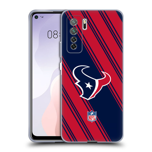 NFL Houston Texans Artwork Stripes Soft Gel Case for Huawei Nova 7 SE/P40 Lite 5G