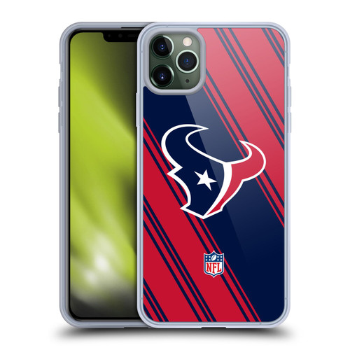 NFL Houston Texans Artwork Stripes Soft Gel Case for Apple iPhone 11 Pro Max