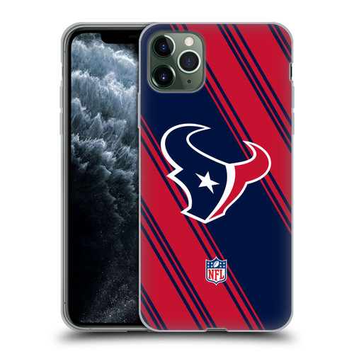 NFL Houston Texans Artwork Stripes Soft Gel Case for Apple iPhone 11 Pro Max