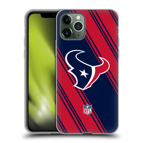 NFL Houston Texans Artwork Stripes Soft Gel Case for Apple iPhone 11 Pro