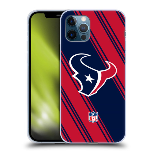 NFL Houston Texans Artwork Stripes Soft Gel Case for Apple iPhone 12 / iPhone 12 Pro