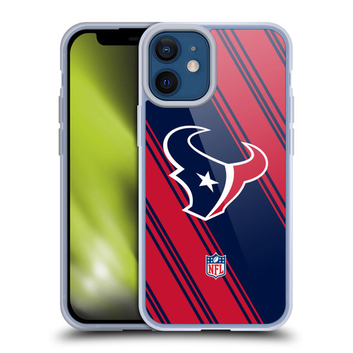 NFL Houston Texans Artwork Stripes Soft Gel Case for Apple iPhone 12 Mini