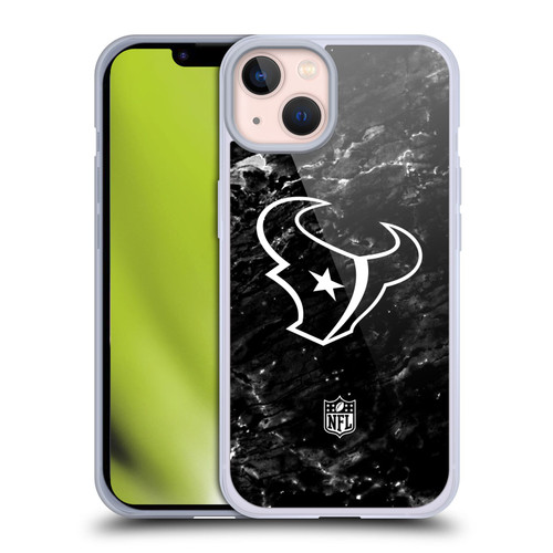 NFL Houston Texans Artwork Marble Soft Gel Case for Apple iPhone 13