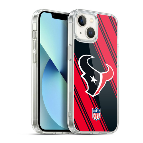 NFL Houston Texans Artwork Stripes Soft Gel Case for Apple iPhone 13